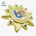 Best Selling Casting Enamel Veitnam Souvenir Gold Metal Brooch Pin Badges